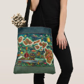 Kaart van de Hawaiiaanse eilanden Tote Bag (Dichtbij)