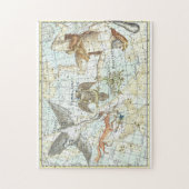 kaart van de hemel Constellatie van Hercules Legpuzzel (Verticaal)