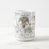  kaart van de hemel Constellatie van Hercules Magische Mok (Midden)