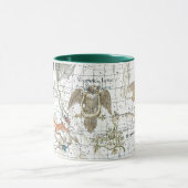 kaart van de hemel Constellatie van Hercules Mok (Midden)