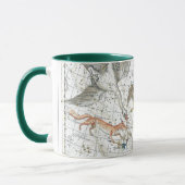 kaart van de hemel Constellatie van Hercules Mok (Links)