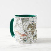 kaart van de hemel Constellatie van Hercules Mok (Voorkant links)