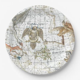  kaart van de hemel Constellatie van Hercules Papieren Bordje