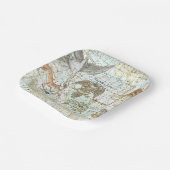  kaart van de hemel Constellatie van Hercules Papieren Bordje (Gebogen)