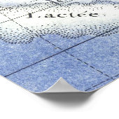  kaart van de hemel Constellatie van Hercules Poster (Hoek)