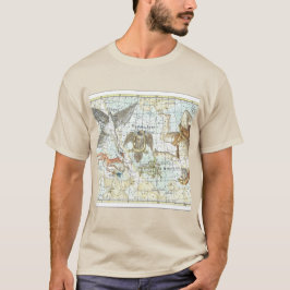  kaart van de hemel Constellatie van Hercules T-shirt