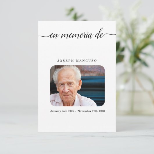 Kaart van de herdenkingsdienst van de Kaart van he (Staand voorkant)