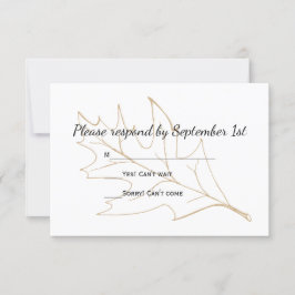Kaart van de herfst-Oak Leaf Wedding RSVP Response