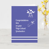 Kaart van de High School Afstuderen voor Zoon (Gele Bloem)
