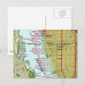 kaart van de Hudson River en Manhattan (Voorkant / Achterkant)