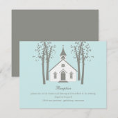 Kaart van de Huishoudelijke Chapel Wedding Recepti (Voorkant / Achterkant)