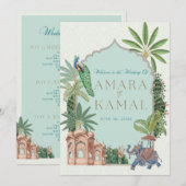 Kaart van de huwelijksreis (Voorkant / Achterkant)