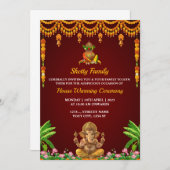 Kaart van de Indian Housewarming Invitation, Grah  (Voorkant / Achterkant)