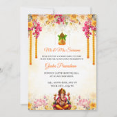 Kaart van de Indian Housewarming Invitation, Gruha (Voorkant)