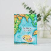 Kaart van de Indische Oceaan (Staand voorkant)