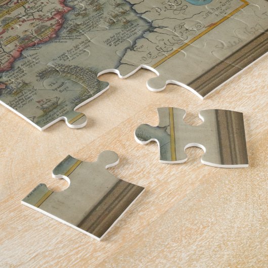 Kaart van de invasies van Engeland en Ierland Legpuzzel (Zijkant)