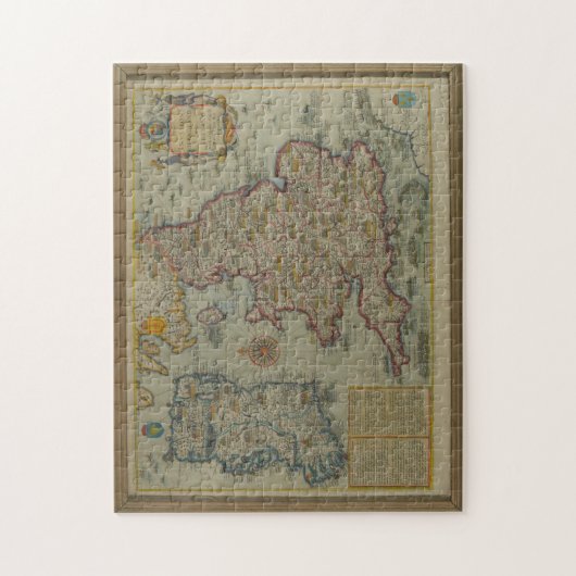 Kaart van de invasies van Engeland en Ierland Legpuzzel (Verticaal)