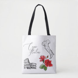 *~* Kaart van de Italiaanse Italiaanse taal Ciao I Tote Bag