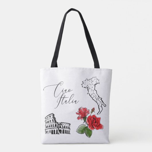 *~* Kaart van de Italiaanse Italiaanse taal Ciao I Tote Bag (Achterkant)