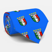 Kaart van de Italiaanse vlag vier keer het wereldk Stropdas (Opgerold)