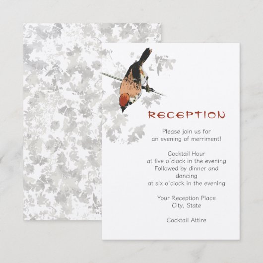 Kaart van de Japanese Bird Botanical Reception Enc (Voorkant / Achterkant)