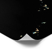 Kaart van de Japanse Hokusai-Uitzichten van de ber Poster (Hoek)