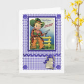 KAART VAN DE JAREN '50 DE LEUKE COWBOY VOOR EEN (Gele Bloem)