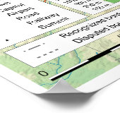 Kaart van de Joegoslavische Servische provincie Ko Poster (Hoek)