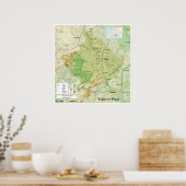 Kaart van de Joegoslavische Servische provincie Ko Poster (Keuken)