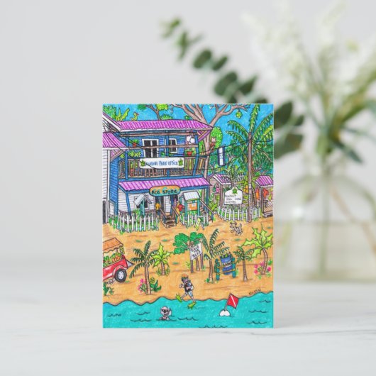 Kaart van de Kantoor van het zeepark (Staand voorkant)