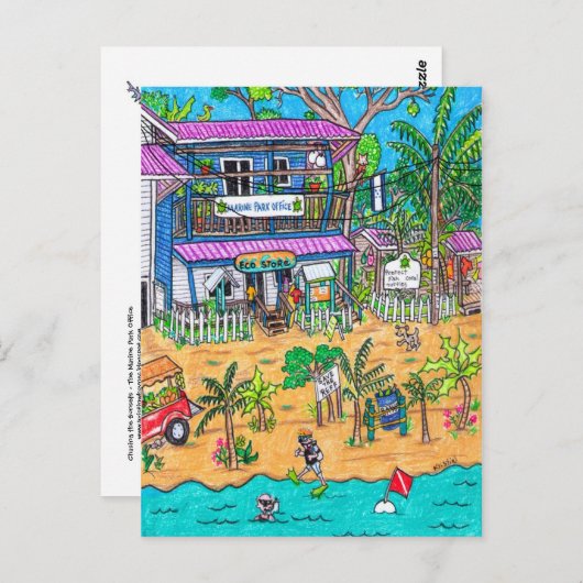 Kaart van de Kantoor van het zeepark (Voorkant / Achterkant)