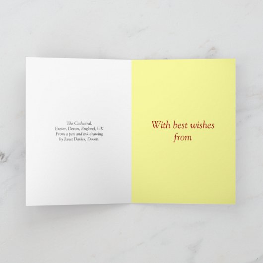 Kaart van de kathedraal van Exeter (Binnen)