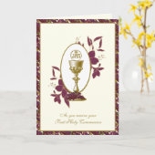 Kaart van de katholieke Eerste Heilige Communie Je (Gele Bloem)