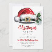 Kaart van de kerstfeestuitnodiging. Secret Santa E (Voorkant)