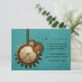 Kaart van de  klok respons, Turquoise (Staand voorkant)