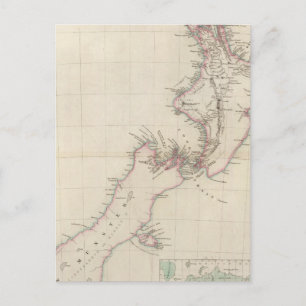 Kaart van de kolonie Nieuw-Zeeland