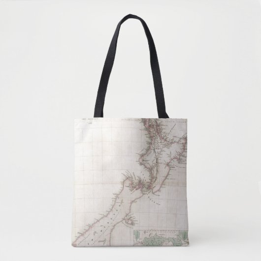 Kaart van de kolonie Nieuw-Zeeland Tote Bag (Voorkant)