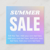 Kaart van de Korting op de verkoop van de regenboo (Voorkant)