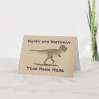 Kaart van de Krijt-dinosauriër Tyrannosaurus