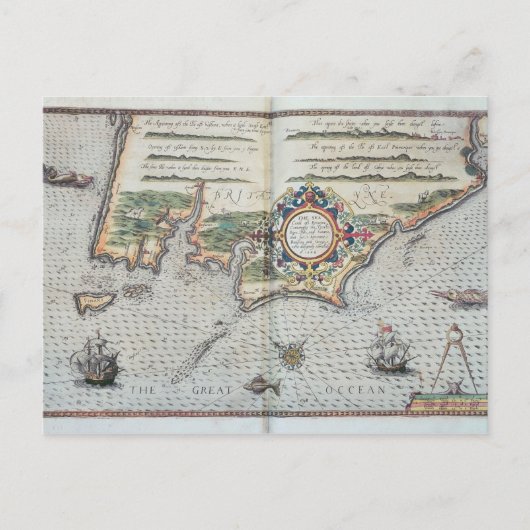 Kaart van de kust van Bretagne, 1588 (Voorkant)