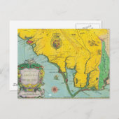  kaart van de kust van Carolina (Voorkant / Achterkant)