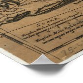 kaart van de kust van New England (1771) Poster (Hoek)