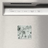 Kaart van de kust van New England Magneet (Insitu (Vaatwasser))