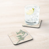  kaart van de kust van North Carolina (1875) Onderzetter (Rechterzijde)