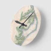  kaart van de kust van North Carolina (1875) Ronde Klok (Hoek)