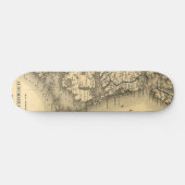  kaart van de kust van North Carolina (1887) Skateboard (Horizontaal)
