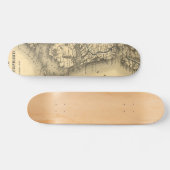  kaart van de kust van North Carolina (1887) Skateboard (Horizontaal)