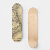  kaart van de kust van North Carolina (1887) Skateboard (Voorkant)