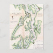 kaart van de kust van Puget Sound Washington (186 (Voorkant)