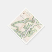  kaart van de kust van Puget Sound Washington (186 Servet (Hoek)